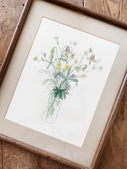 Vintage Framed Mary Lou Goertzen Litho