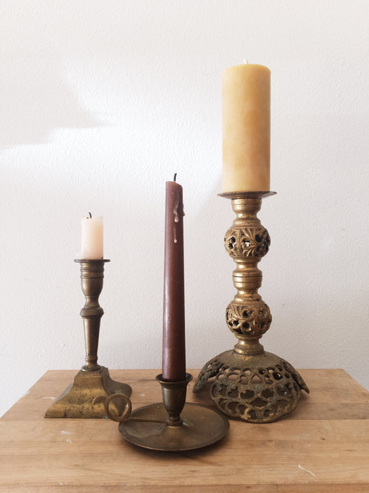 Vintage Brass Candle Holder Collection