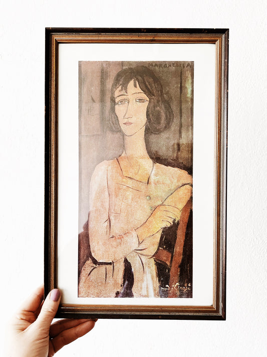 Vintage Framed Modigliani Print