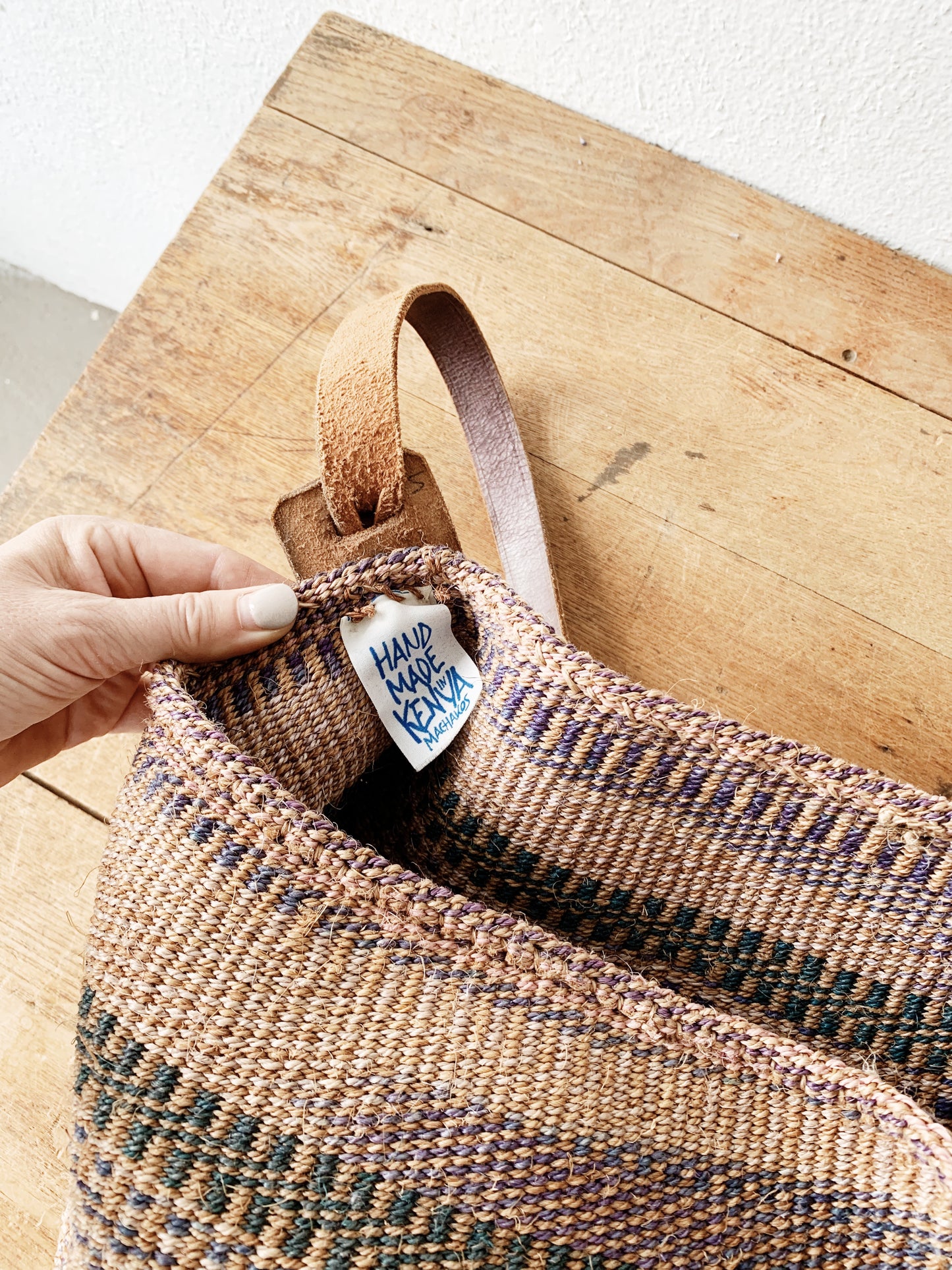 Vintage Woven Kenya Tote