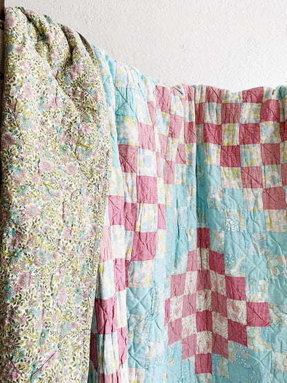 Vintage Handmade Cotton Quilt