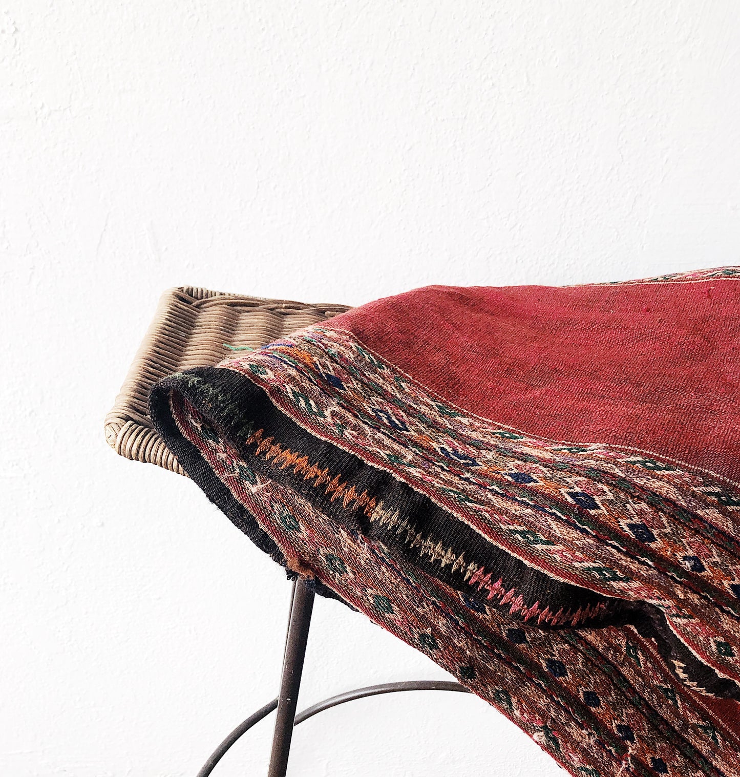 Vintage Handwoven Wool and Linen textile