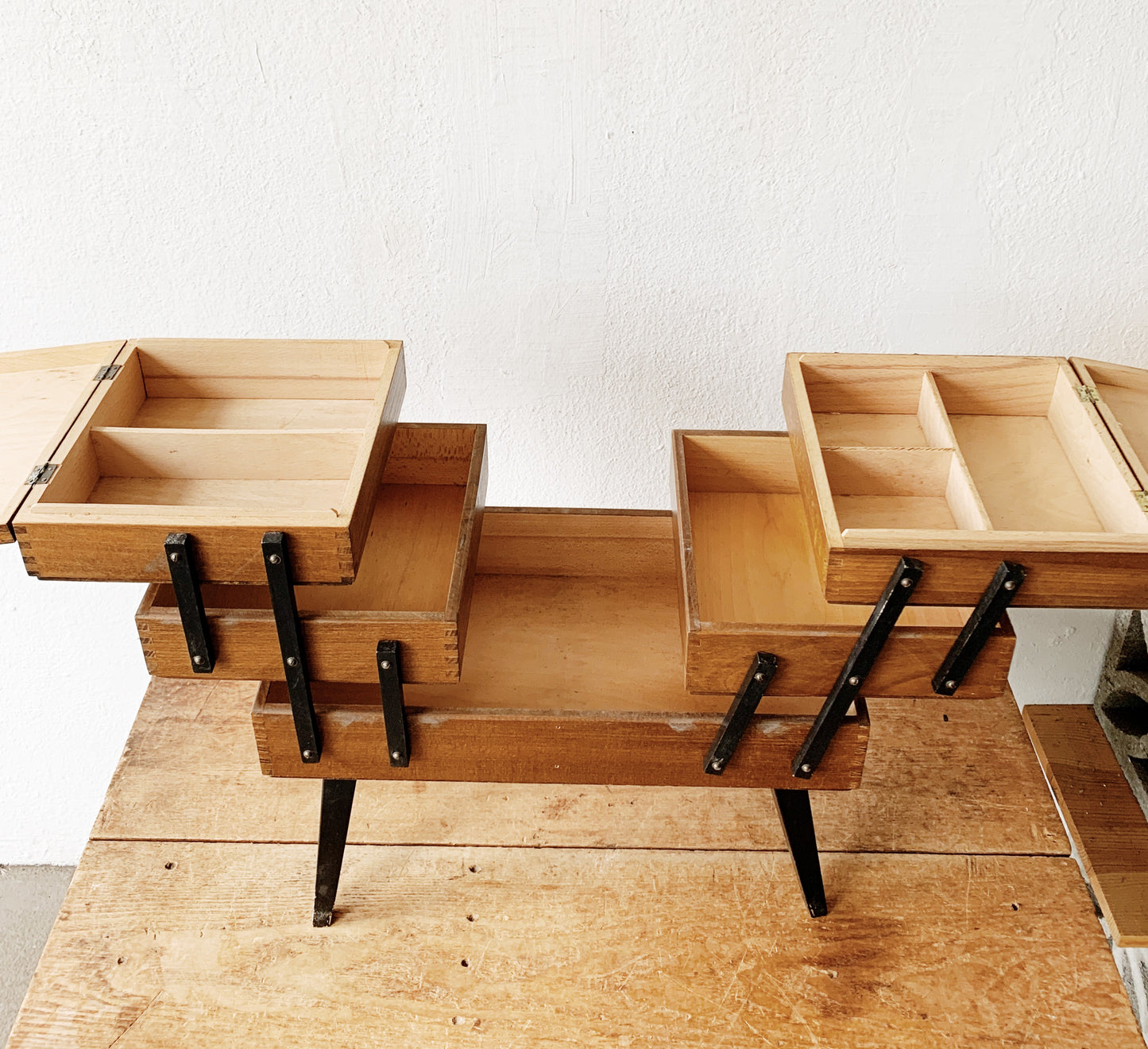 Mid Century Sewing/ Storage Caddy