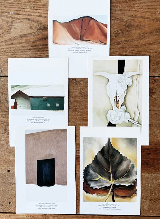 Georgia O’keeffe Art Cards Double Sided