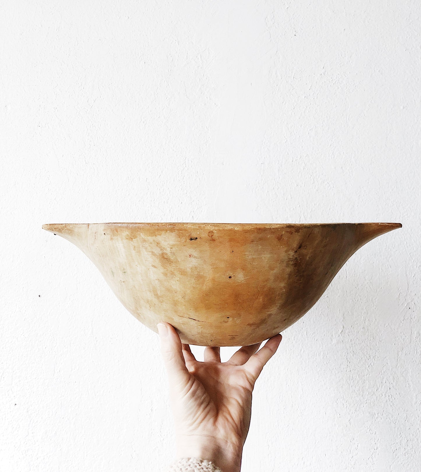 Antique Dough Bowl with Handles