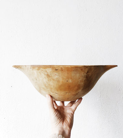 Antique Dough Bowl with Handles