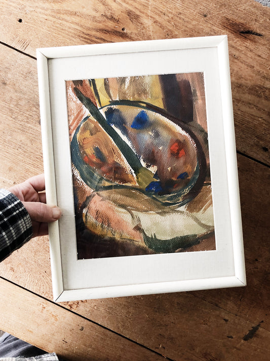 Vintage Original Watercolor Painting