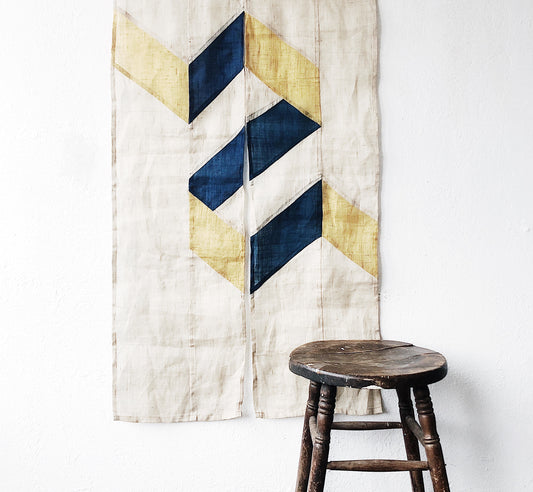 Vintage Linen Noren Curtain