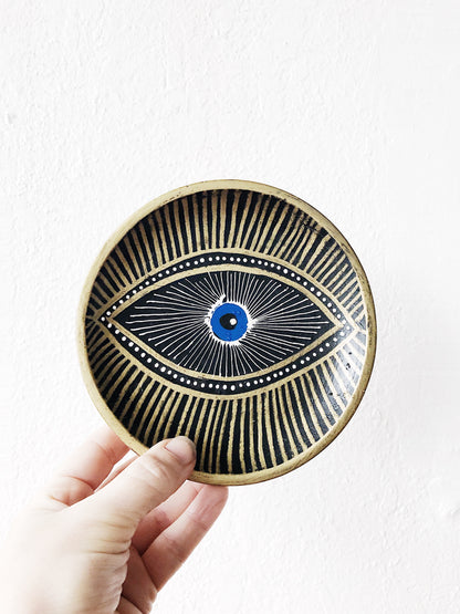 Hand Painted Seeing Eye Dish