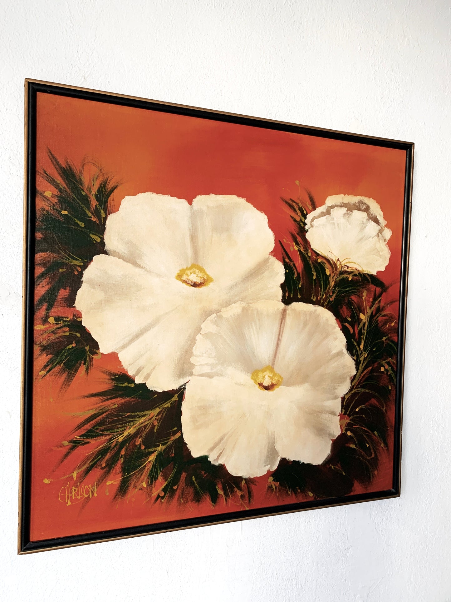 Large Mid Century Framed Oil Painting