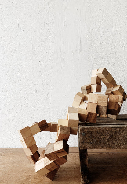 Movable Wood Block Sculpture