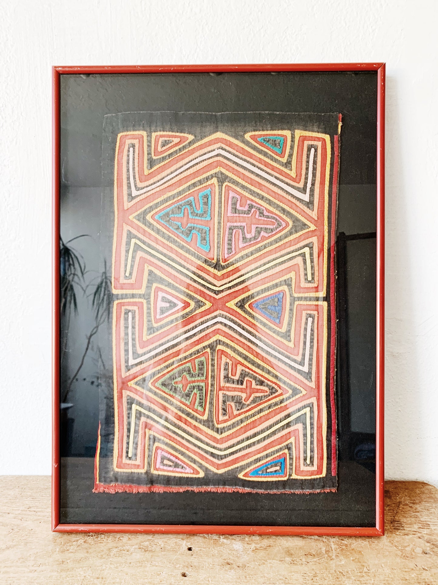 Antique Framed Mola Textile