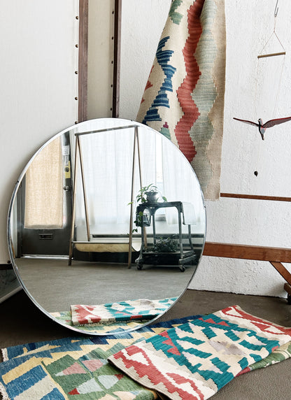 Large 34” Vintage Beveled Mirror