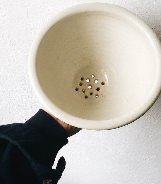 Handmade Pottery Berry Bowl Colander