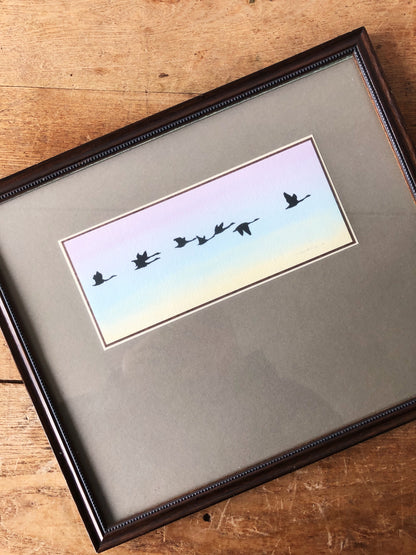 Vintage Original Flying Geese Artwork