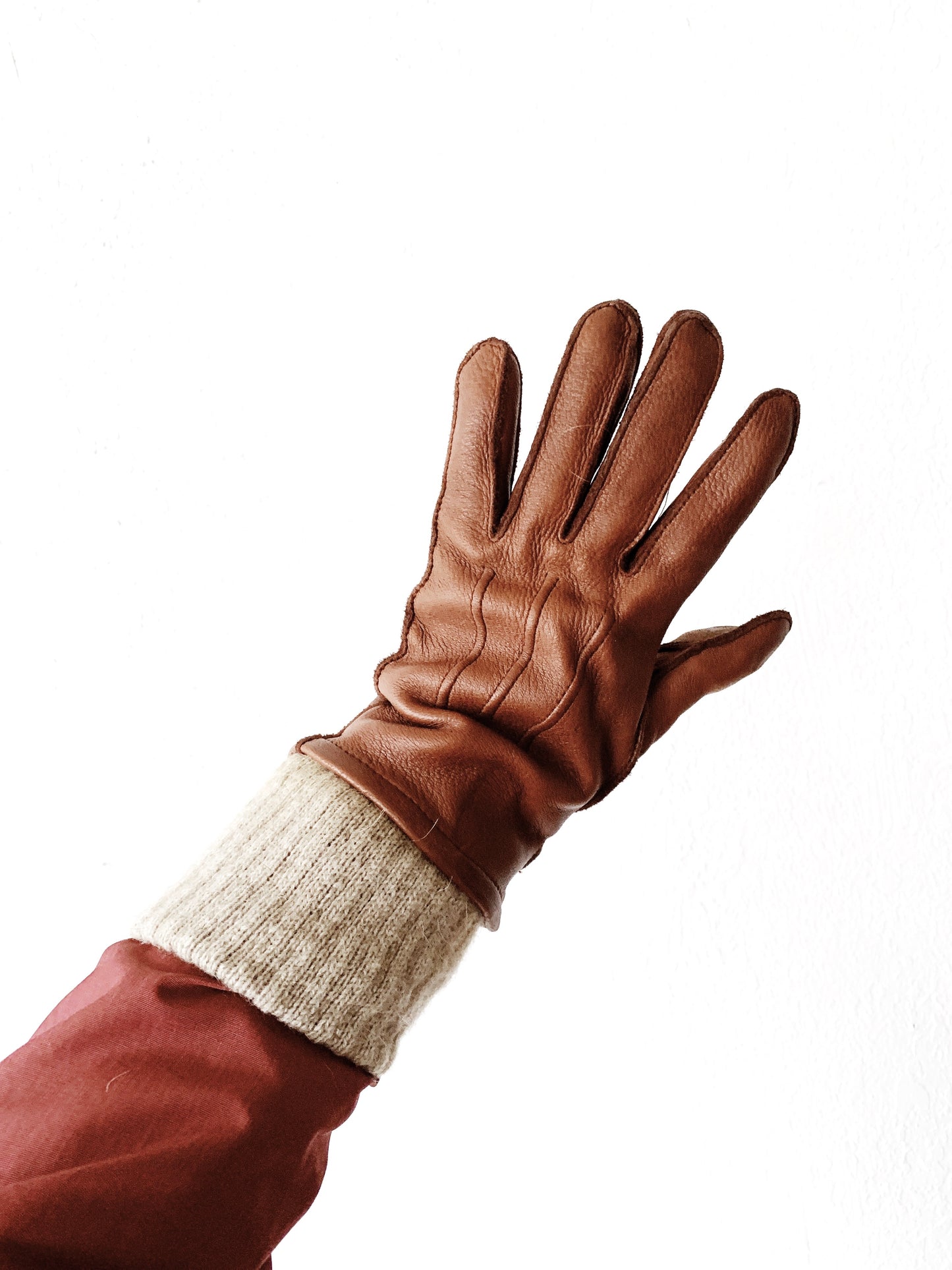 Vintage Gates Cashmere and Leather Gloves