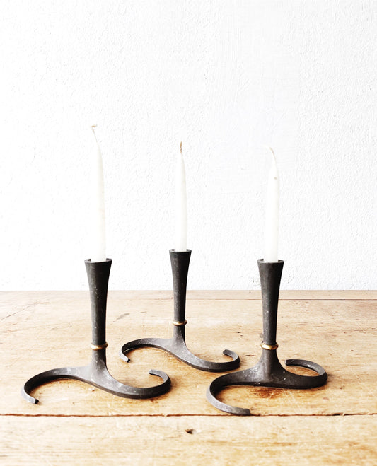 Trio of Danish Modern Candle Holder
