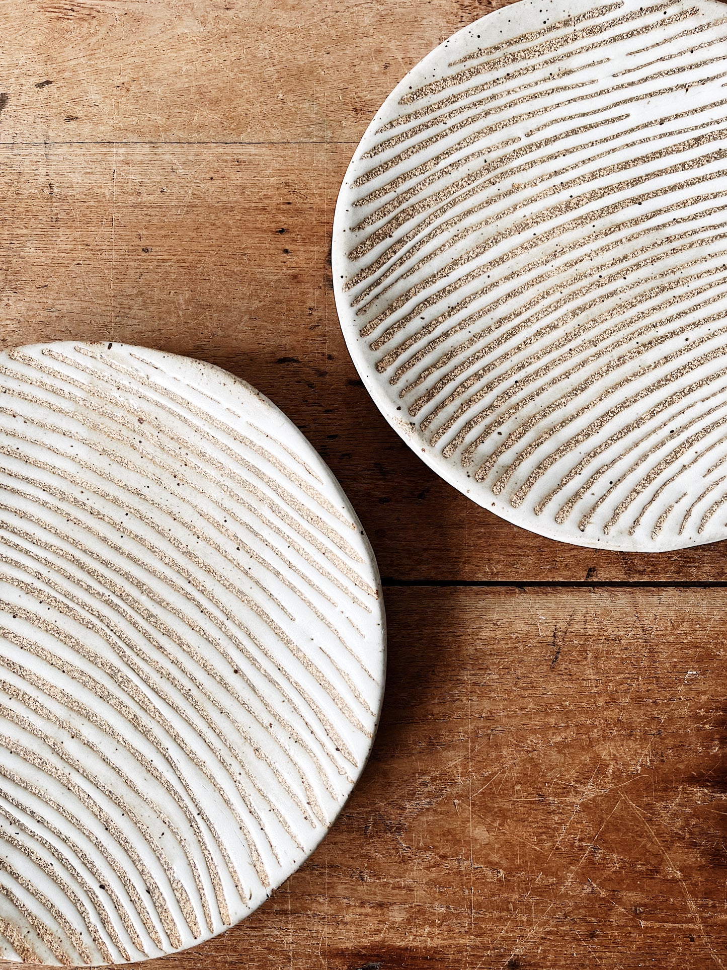 Handmade Pair of Stoneware Plates