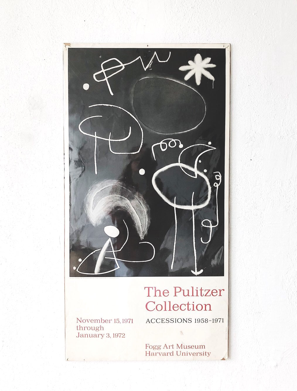 Original Vintage 1970s Joan Miro Exhibition Poster