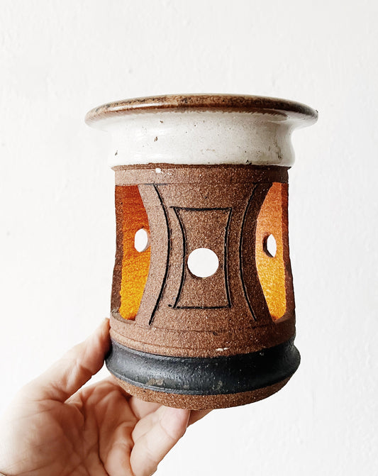 Vintage Stoneware Luminary