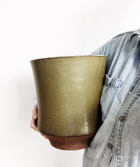 Vintage Gainey Style Stoneware Planter