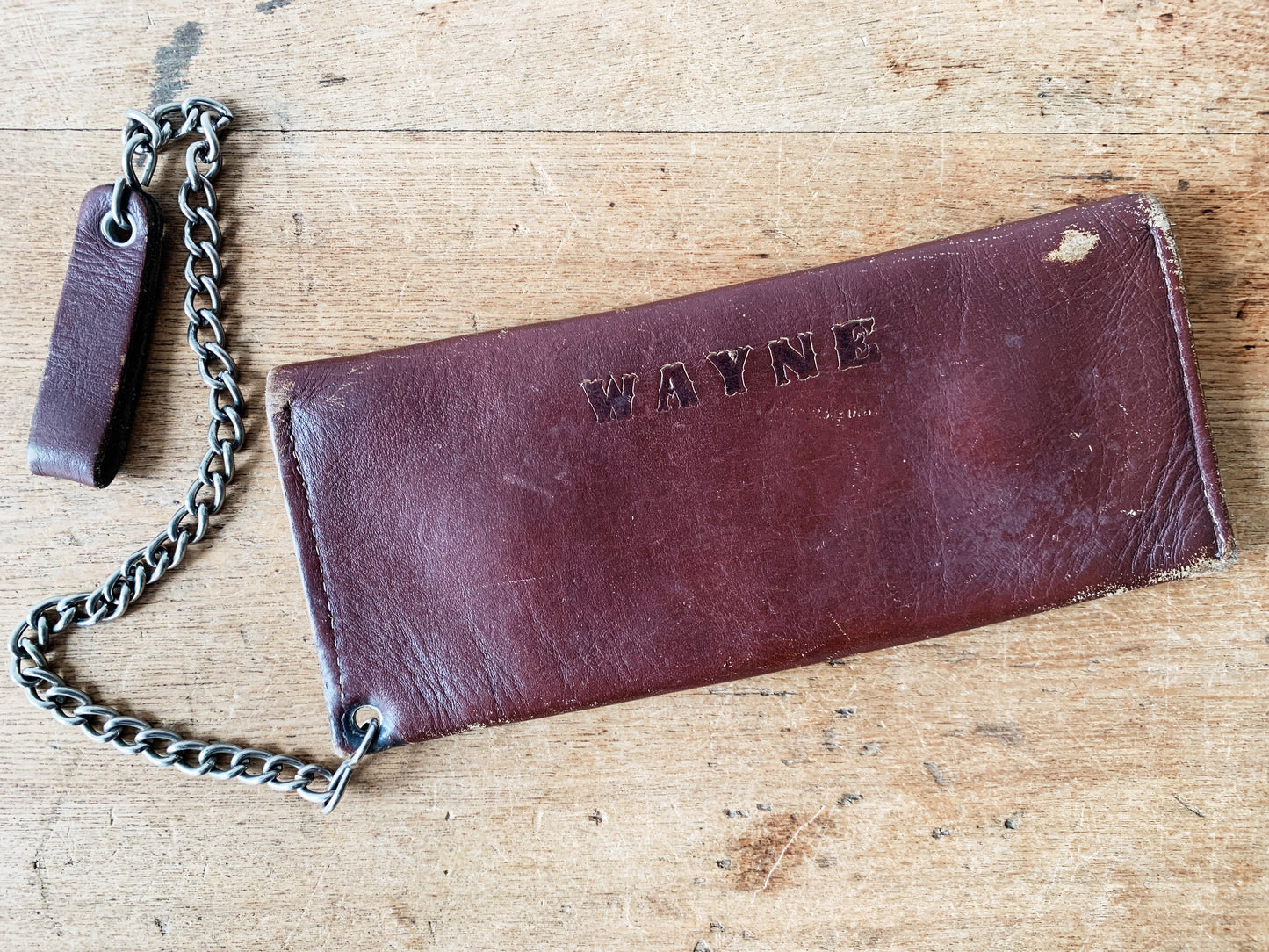 Vintage Leather Chain Wallet