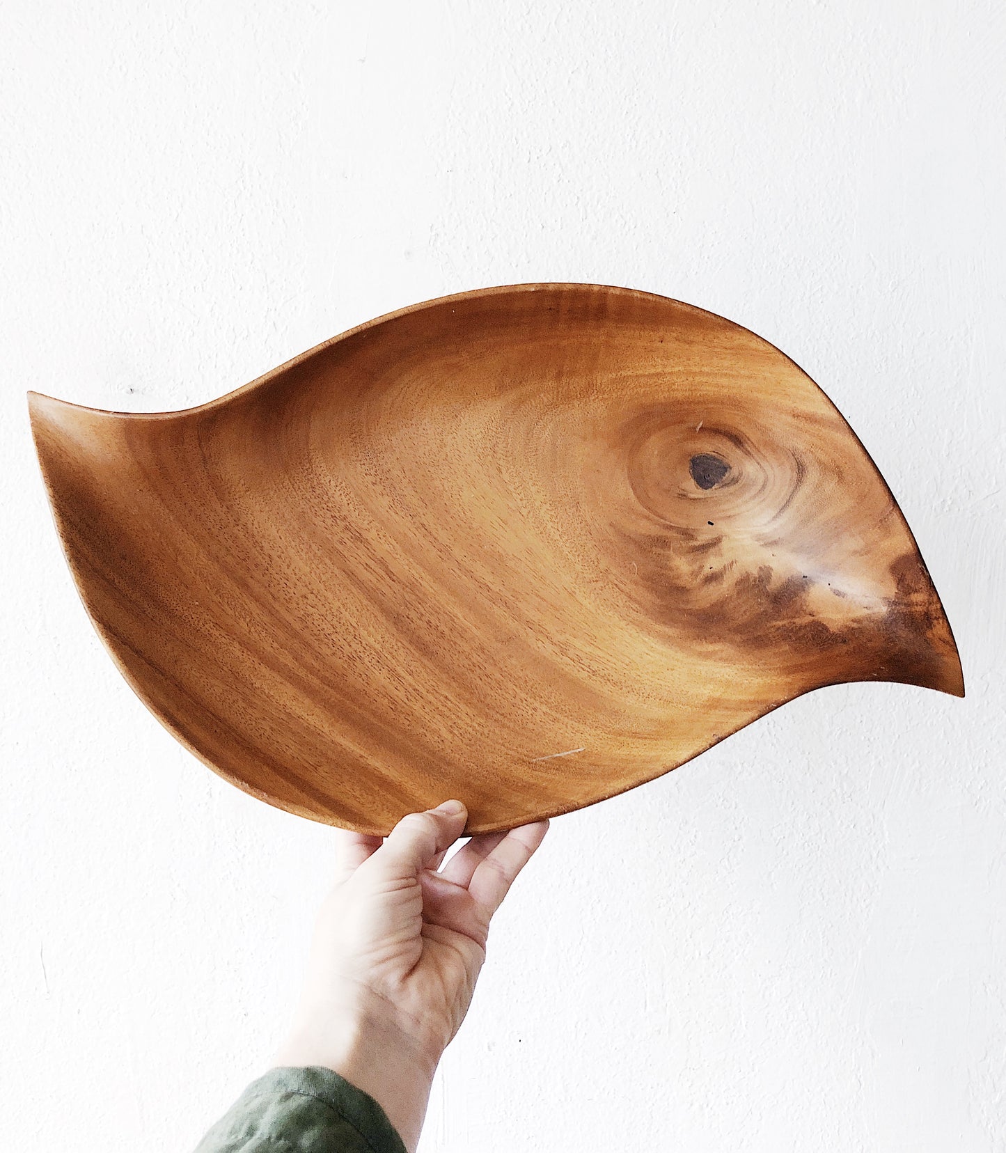 Vintage Wood Yin Yang Bowl