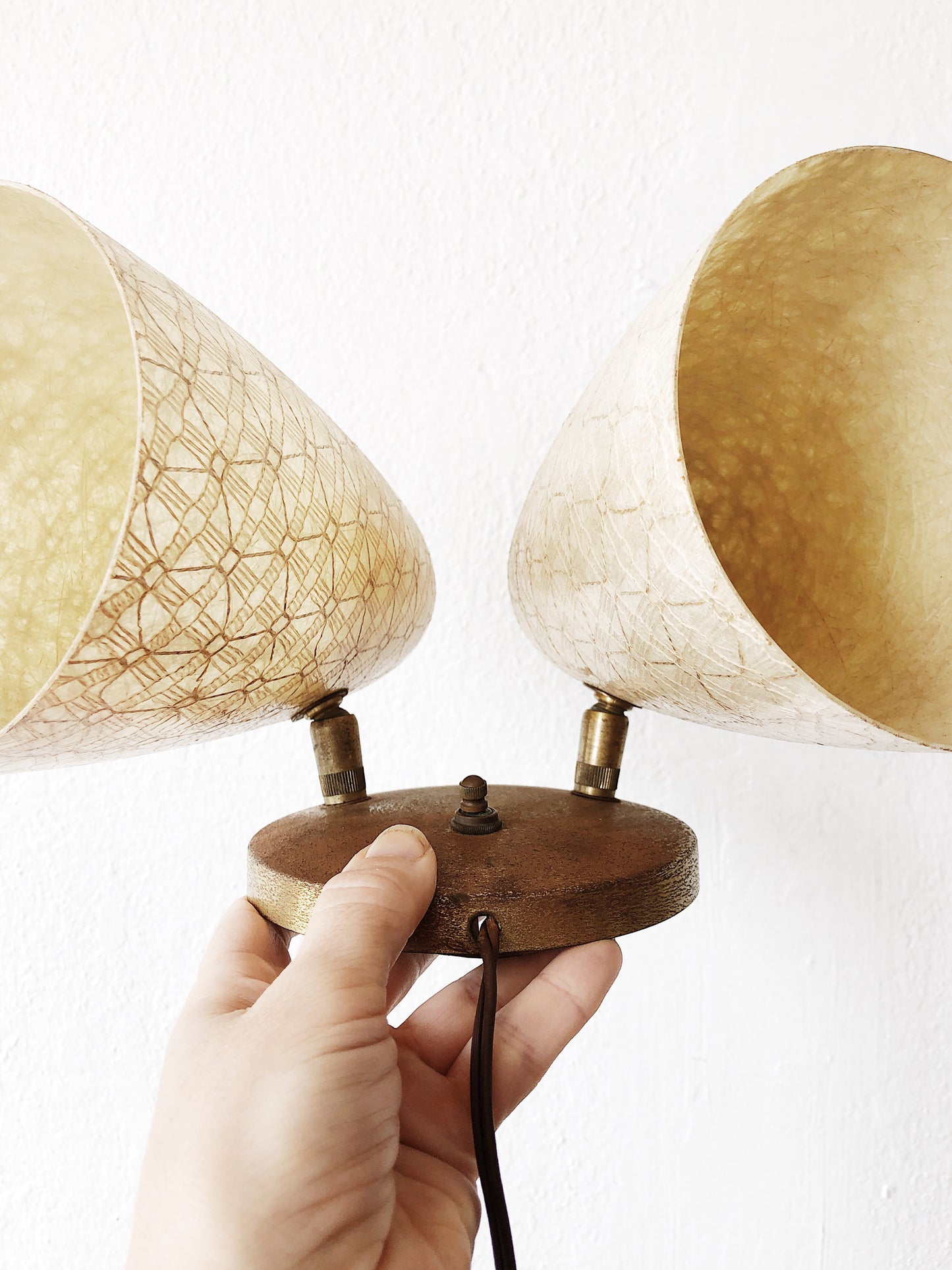 Vintage Mid Century Double Bullet Lamp