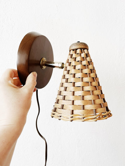 Mid Century Woven Sconce
