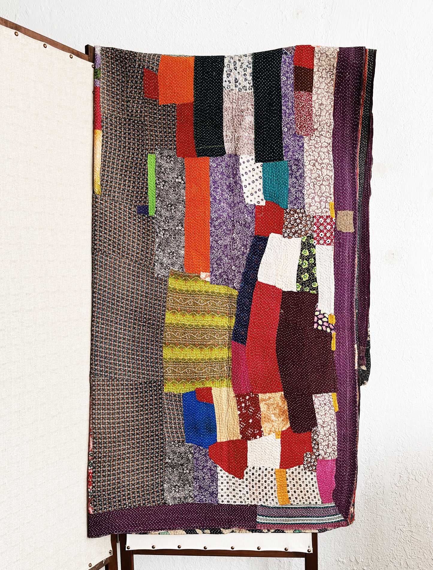 Handmade Cotton Kantha Quilt