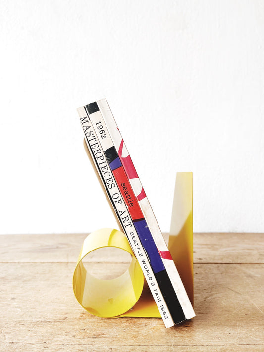 1960s Modernist ‘Bookworm’ Coil Bookend