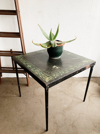 Vintage Metal Folding Card Table