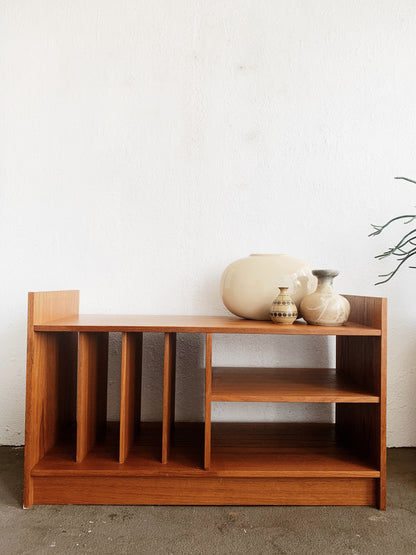 Mid Century Teak Media Shelf Danish