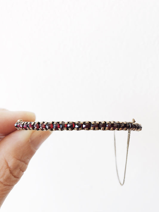 Victorian Era Ruby Bangle Bracelet