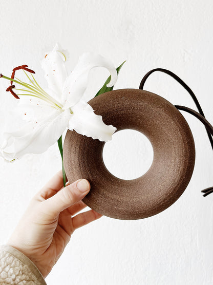 Circular Ceramic Wall Vase