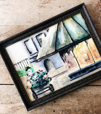 Original Watercolor Greenhouse Painting