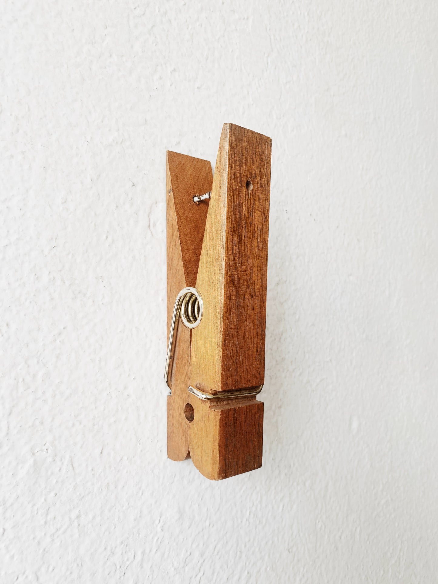 Large Vintage Wood Paperclip