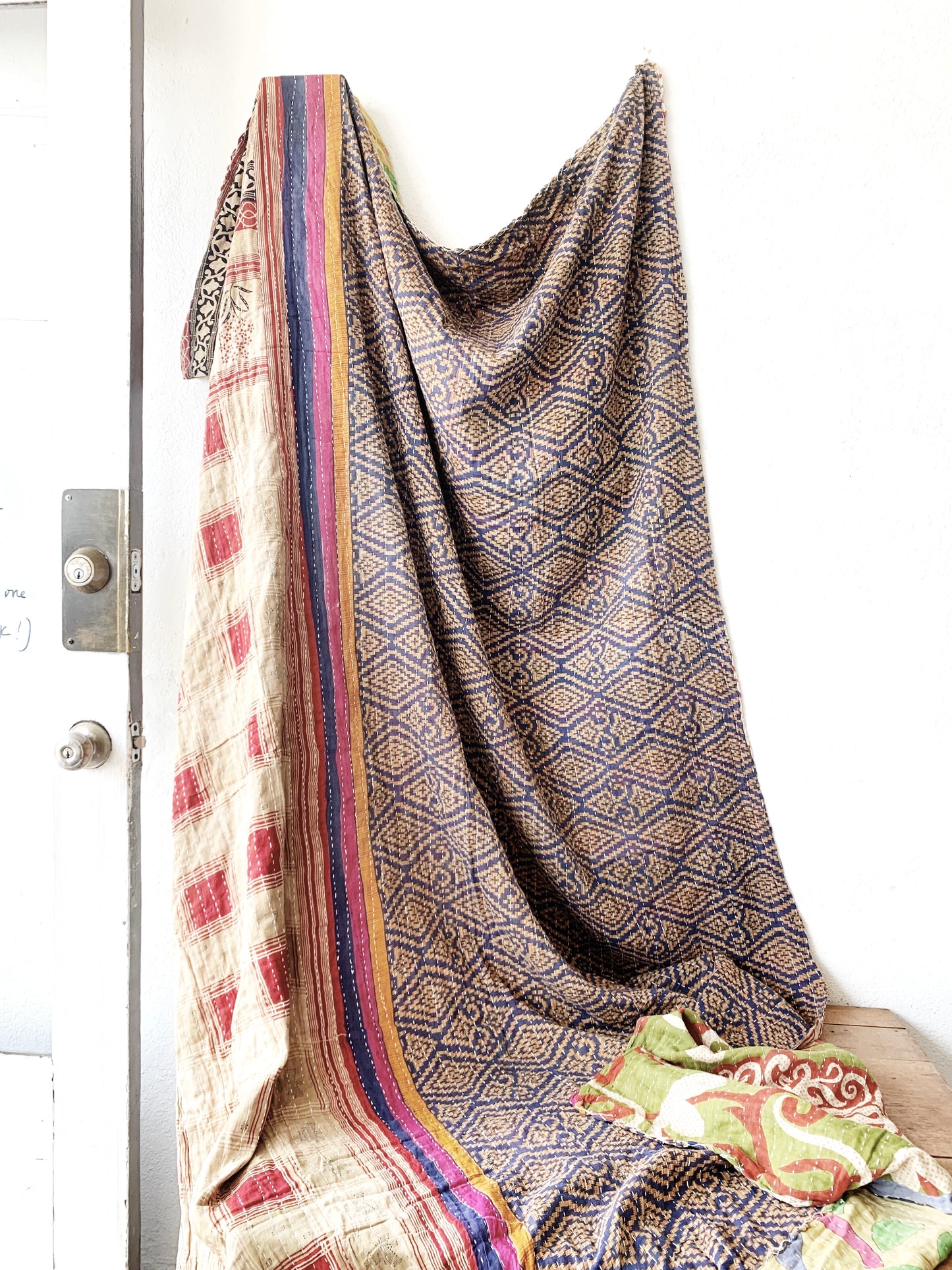 Vintage Cotton Kantha Quilt