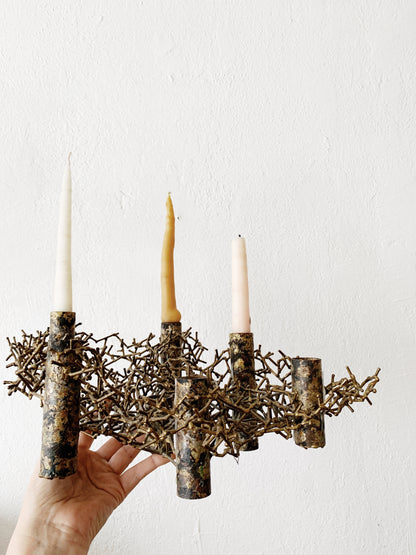 Mid Century Brutalist Candelabra