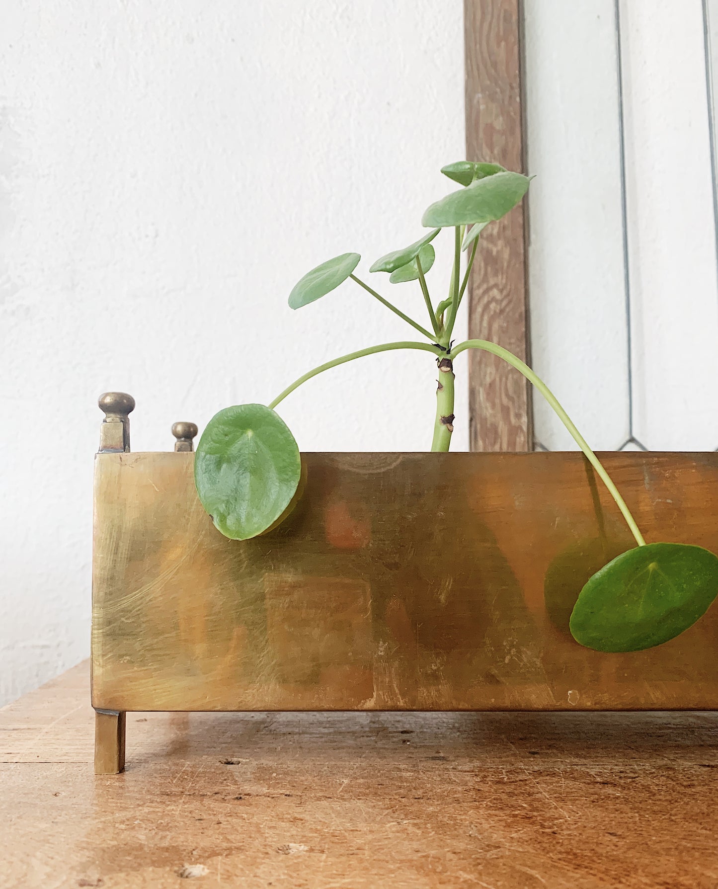 Mid Century Brass Planter