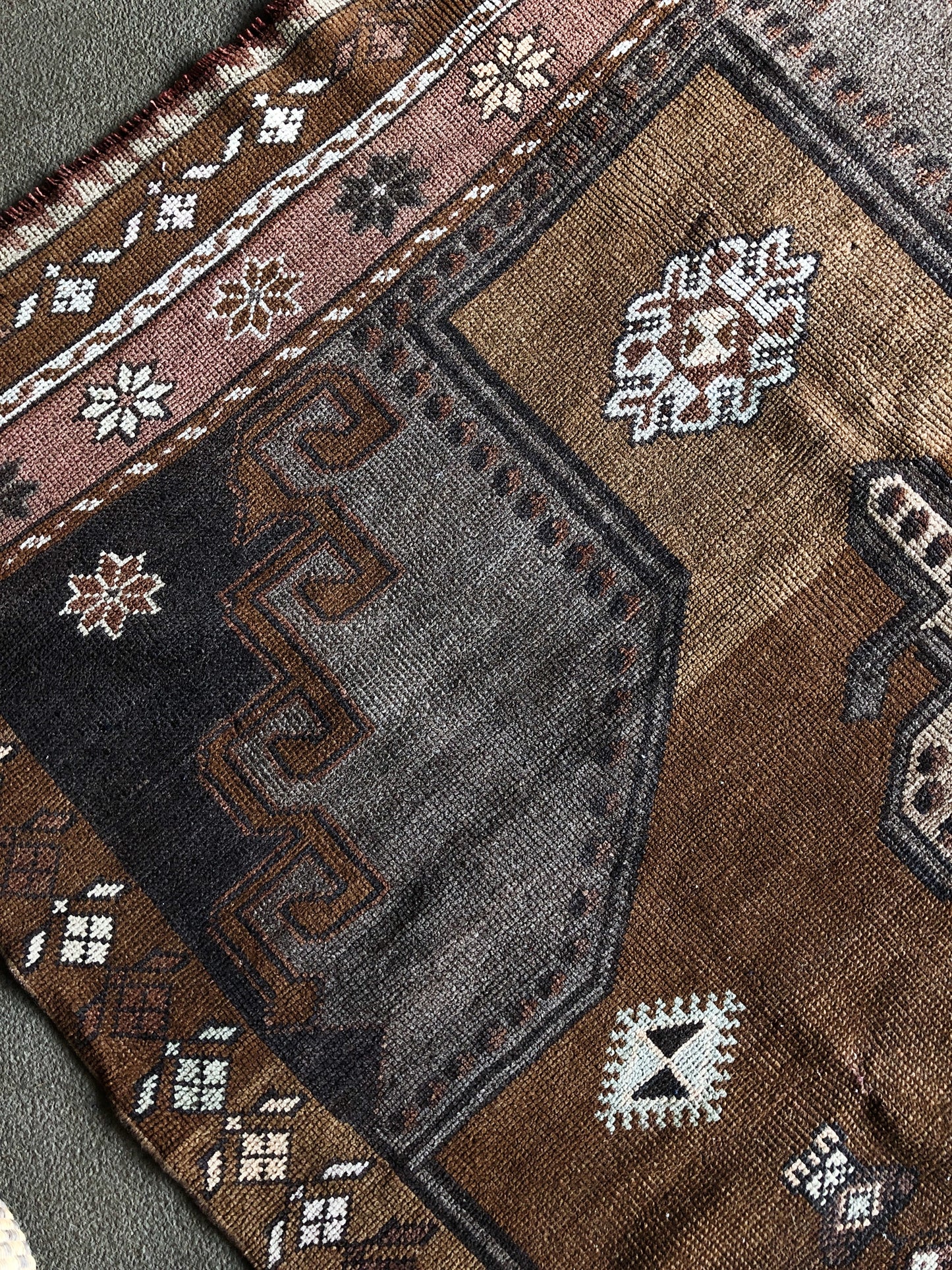 RESERVED Vintage Turkish Tribal Rug
