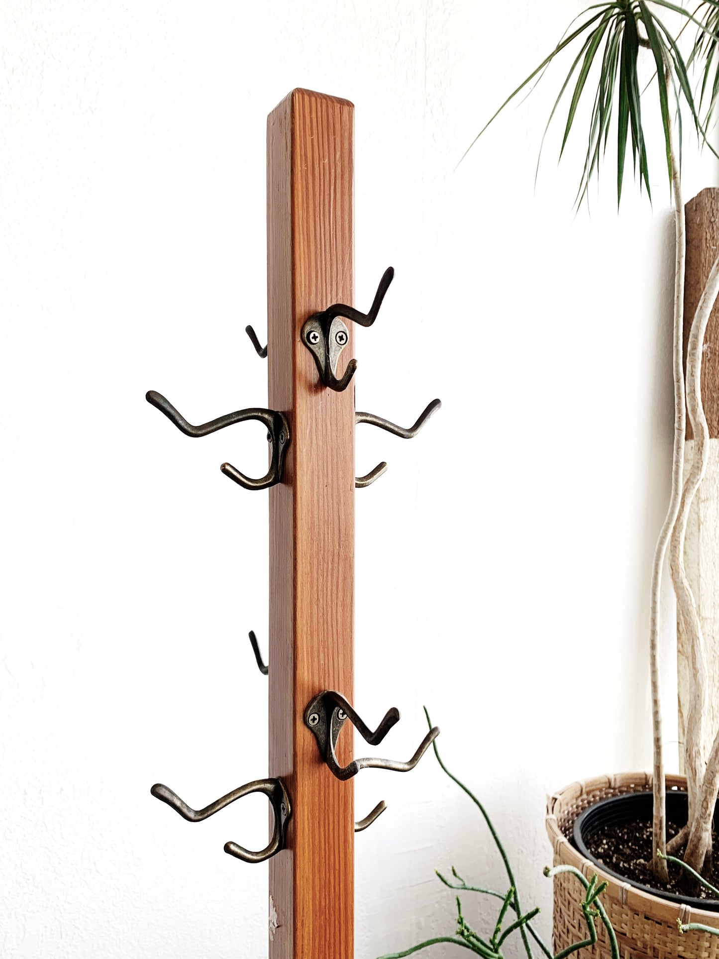 Vintage Wood Hall Tree