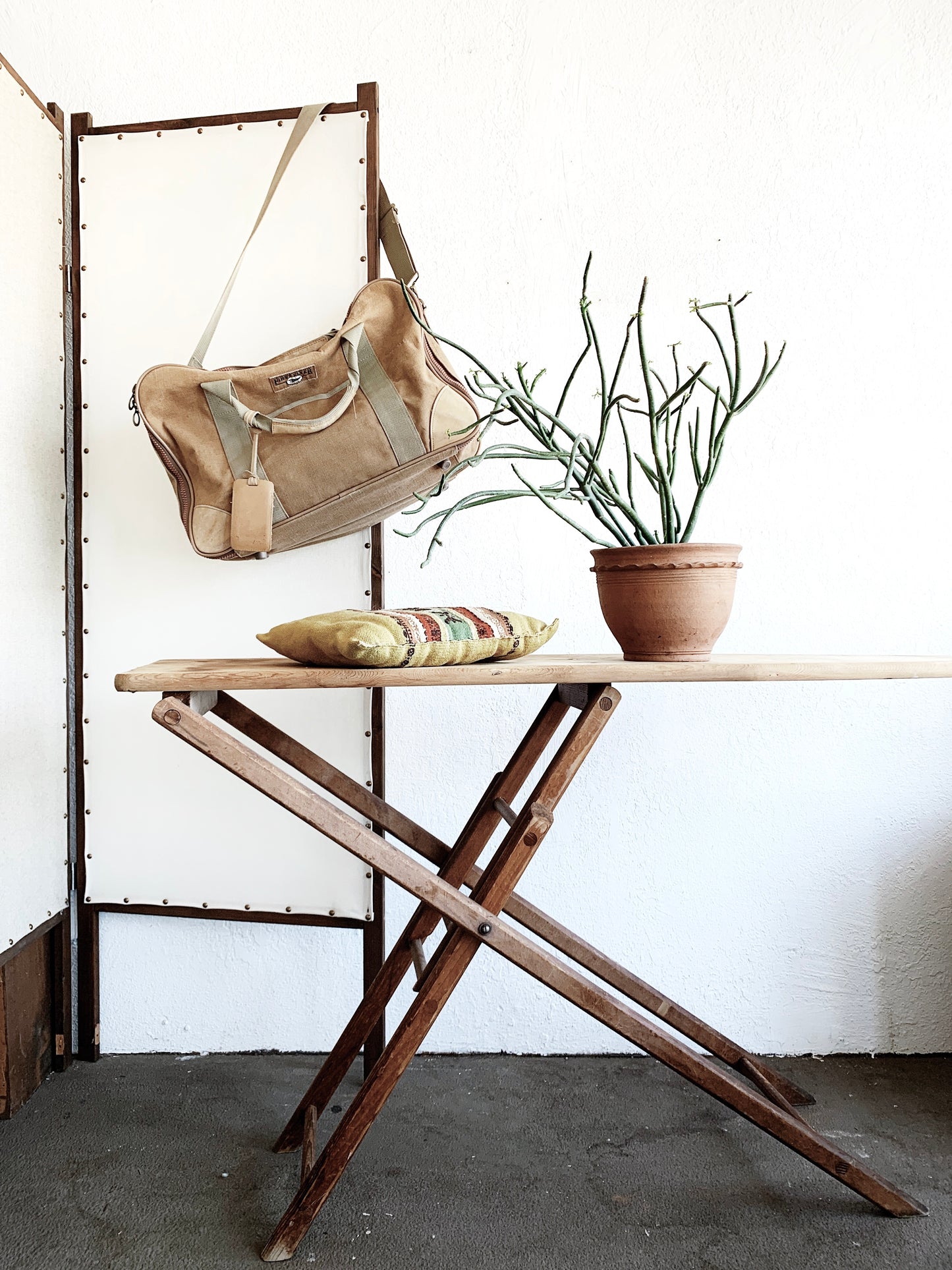 Large Vintage Canvas Travel Bag