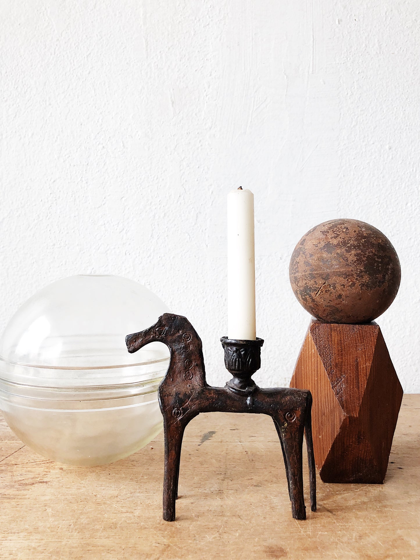 Cast Iron Horse Candlestick