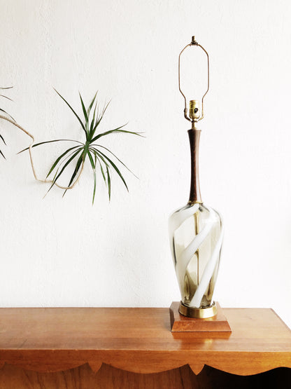 Mid Century Glass Lamp