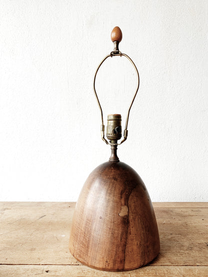 Gorgeous Vintage Handmade Oregon Myrtle Wood Lamp