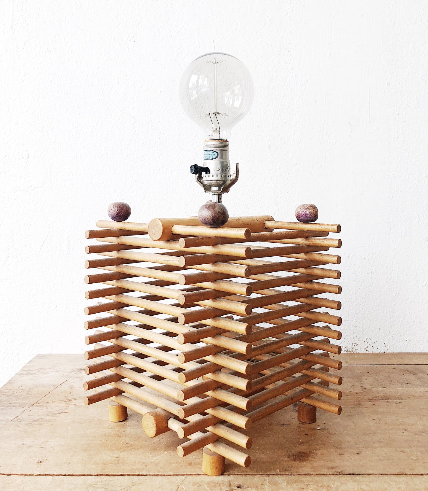 Vintage Tramp Art Lamp