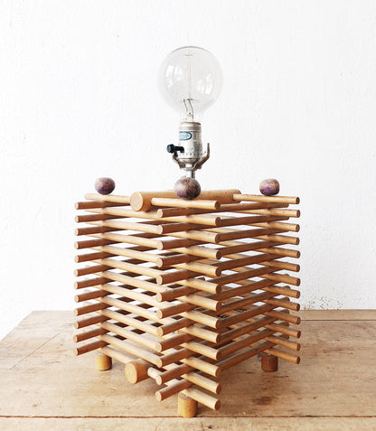 Vintage Tramp Art Lamp