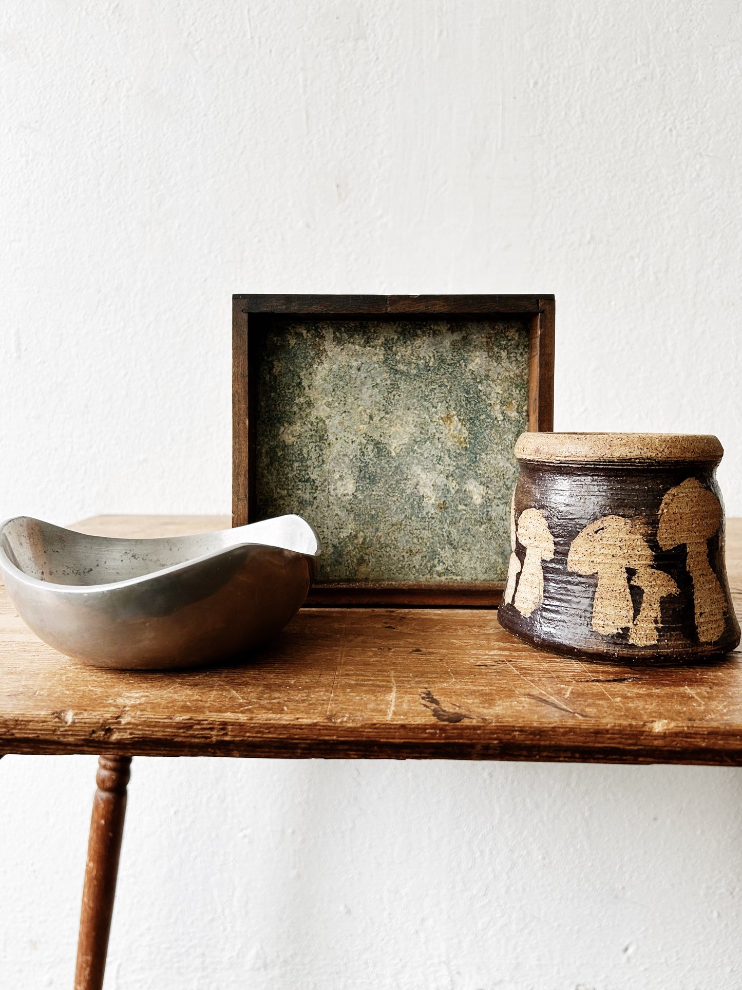 Vintage Mushroom Stoneware Vessel