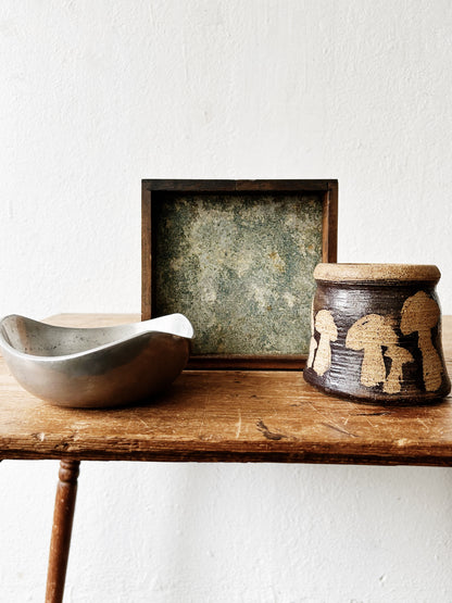 Vintage Mushroom Stoneware Vessel